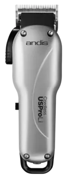 ANDIS Машинка для стрижки волос LCL Cordless US Pro Li, li ion, 0.5 - 2.4 мм, аккумуляторно-сетевая, 9 насадок