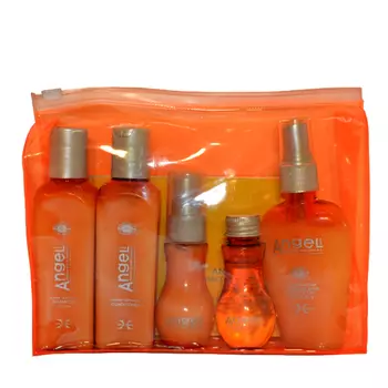 ANGEL PROFESSIONAL Набор миниатюр для сухих и нейтральных волос в косметичке Angel Professional