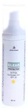ANNA LOTAN Гель солнцезащитный "Ойл Фри" SPF32 / CLEAR Protector 50мл~