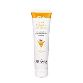 ARAVIA Professional Крем солнцезащитный увлажняющий лица SPF 30 / Multi Protection Sun Cream SPF 30 100 мл