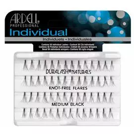 ARDELL Пучки ресниц безузелковые средние, черные / Dura Lash Flare Medium Black