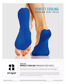 AVAJAR Патч охлаждающий для ступней ног / Perfect Cooling Premium Foot Patch 1 пара