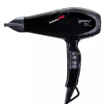 BABYLISS PRO Фен BaByliss Pro LUMINOSO+,черный, 2 насадки, 2100Вт