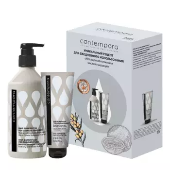 BAREX Набор для ежедневного ухода за волосами с облепихой и маслом маракуйи (шампунь 500 мл + маска 350 мл) / Contempora Hair Superfood