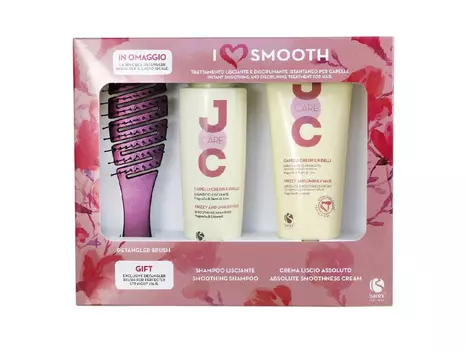 BAREX Набор для волос (шампунь разглаживающий 250 мл, крем идеальное выпрямление 200 мл, щетка) JOC CARE