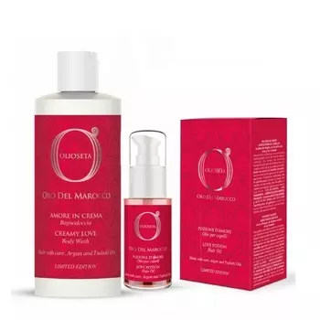 BAREX Ритуал для тела и волос с маслом цубаки (гель CREAMY LOVE 250 мл + масло LOVE POTION 30 мл) / OLS Золото Марокко