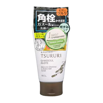 BCL Пенка-скраб для глубокого очищения кожи с марокканской вулканической глиной и андской каменной солью / TSURURI 120 г