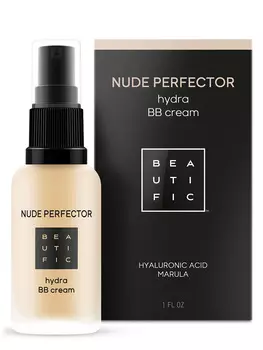 BEAUTIFIC BB-крем тонирующий с гиалуроновой кислотой, №1 светлый бежевый / Nude Perfector 30 мл