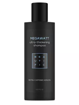 BEAUTIFIC Шампунь для ультра-объема и густоты волос с биотином, кофеином и кератином / Megawatt 250 мл