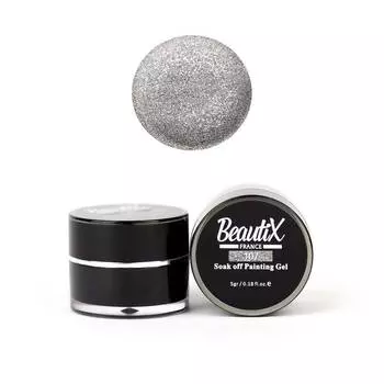 BEAUTIX Глиттер мелкозернистый, 107 серебряный / Gel Painting Glitz 5 г