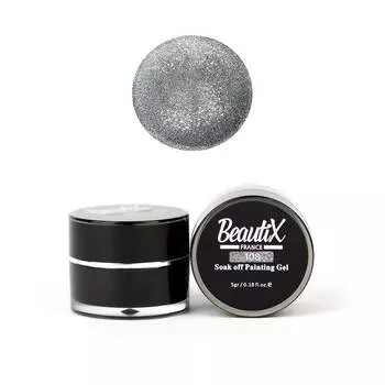 BEAUTIX Глиттер мелкозернистый, 108 темно-серебряный / Gel Painting Glitz 5 г