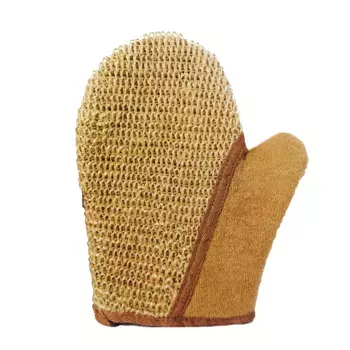 BEAUTY FORMAT Мочалка натуральная из волокна джута, рукавица / BEAUTY FORMAT 1 шт