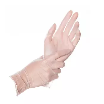 BENOVY Перчатки виниловые неопудренные S / Benovy 100 шт