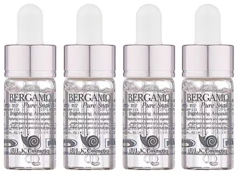 BERGAMO Сыворотка ампульная с муцином улитки 4*13 мл