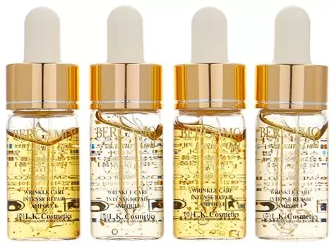 BERGAMO Сыворотка ампульная с золотом, коллагеном и экстрактом икры 4*13 мл