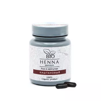 BIO HENNA PREMIUM Хна для бровей в капсулах, каштановая 30 шт