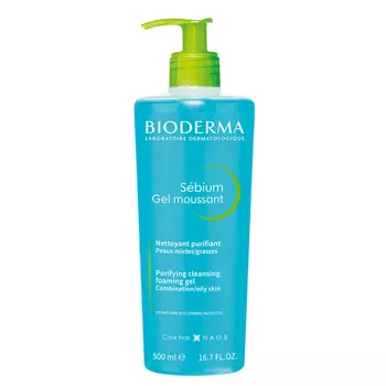 BIODERMA Гель для лица очищающий себиум 500 мл