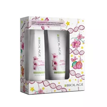 BIOLAGE Набор для окрашенных волос с экстрактом орхидеи (шампунь 250 мл, кондициоенр 200 мл) БИОЛАЖ КОЛОРЛАСТ