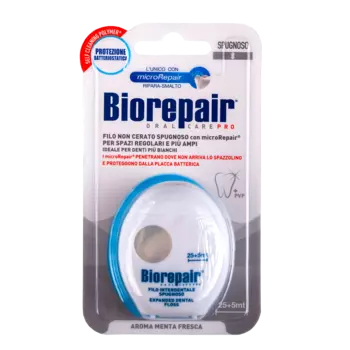 BIOREPAIR Нить зубная губчатая без воска / Biorepair Filo Non Cerato Spugnoso 30 м