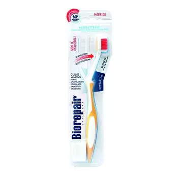 BIOREPAIR Щетка зубная для чувствительных зубов изогнутая, оранжевая / Biorepair CURVE Denti Sensibili