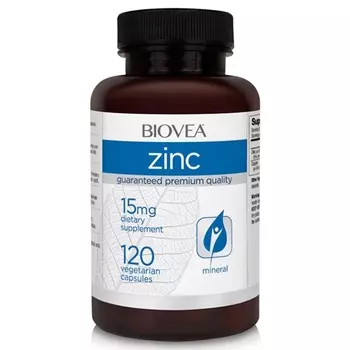 BIOVEA Добавка биологически активная к пище Цинк / Zinc 15 мг 120 капсул