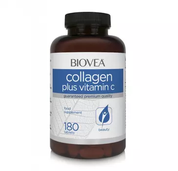 BIOVEA Добавка биологически активная к пище Коллаген плюс Витамин С / Collagen Plus Vitamin C 180 таблеток