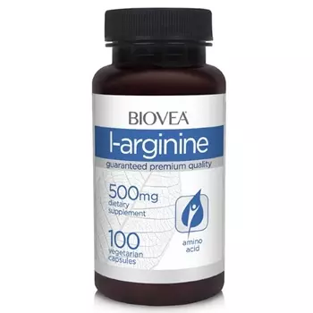 BIOVEA Добавка биологически активная к пище Л-аргинин / L-arginine 500 мг 100 капсул