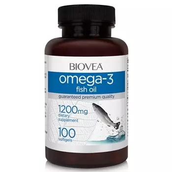 BIOVEA Добавка биологически активная к пище Омега-3 Фиш Ойл / Omega-3 Fish Oil 1200 мг 100 капсул