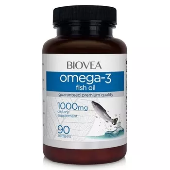 BIOVEA Добавка биологически активная к пище Омега-3 Фиш Ойл / Omega-3 Fish Oil 1000 мг 90 капсул