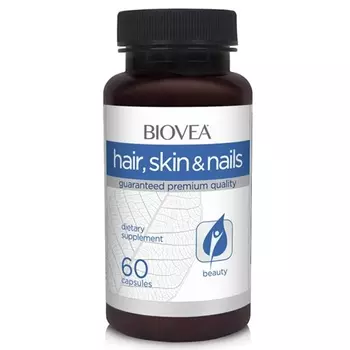 BIOVEA Добавка биологически активная к пище Волосы, кожа, ногти / Hair, Skin &amp; Nails 60 капсул