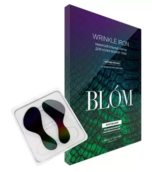 BLOM Патчи микроигольные для глаз SYN-AKE + гиалуроновая кислота / Wrinkle Iron 2 пары