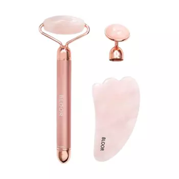 BLOOR Набор гуаша для лица кварцевый (роллер и скребок), лапа