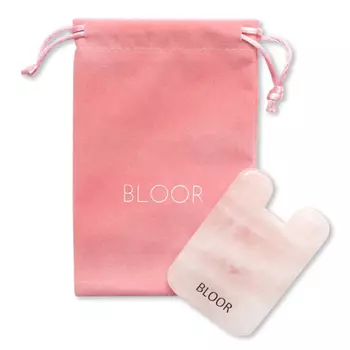 BLOOR Скребок гуаша для массажа лица из натурального розового кварца, домик