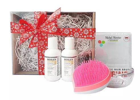 BOSLEY Набор новогодний для волос Комфортное путешествие (шампунь 60 мл, кондиционер 60 мл, щетка 1 шт) BOSLEY / MICHEL MERCIER