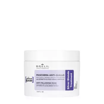 BRELIL PROFESSIONAL Маска антижелтая для светлых, мелированных и седых волос / AMINO TREATMENT 220 мл