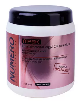 BRELIL PROFESSIONAL Маска для придания бриллиантового блеска волосам, с маслом арганы и макадамии / Numero 1000 мл