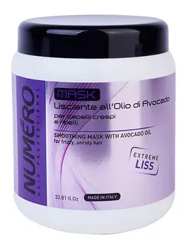 BRELIL PROFESSIONAL Маска разглаживающая с маслом авокадо для пушистых и непослушных волос / Numero 1000 мл