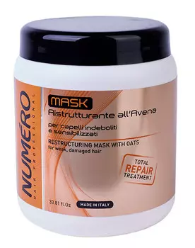 BRELIL PROFESSIONAL Маска с экстрактом овса для ослабленных и чувствительных волос / Numero 1000 мл