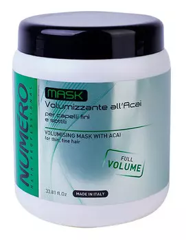 BRELIL PROFESSIONAL Маска с экстрактом ягод асаи для придания объема волосам / Numero 1000 мл