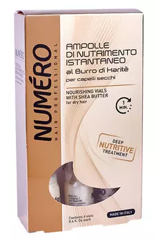 BRELIL PROFESSIONAL Средство питательное с маслом карите для сухих волос, в ампулах / Numero 6*12 мл