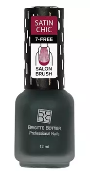 BRIGITTE BOTTIER 154 лак для ногтей матовый, графитовый / Satin Chic 12 мл