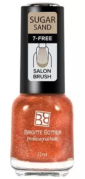 BRIGITTE BOTTIER 306 лак для ногтей фактурный, искрящийся рябиновый / SUGAR SAND 12 мл