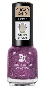 BRIGITTE BOTTIER 311 лак для ногтей фактурный, искрящийся малиновый / SUGAR SAND 12 мл