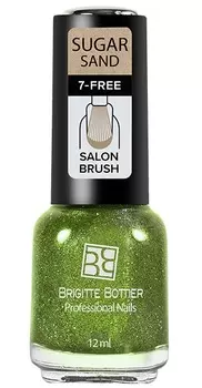 BRIGITTE BOTTIER 313 лак для ногтей фактурный, искрящийся лайм / SUGAR SAND 12 мл