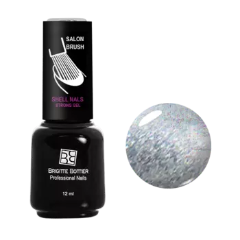 BRIGITTE BOTTIER 915 гель-лак для ногтей, серебряный / Shell Nails 12 мл