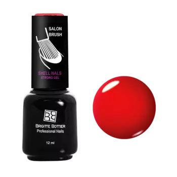 BRIGITTE BOTTIER 942 гель-лак для ногтей, алый / Shell Nails 12 мл