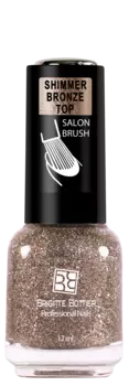 BRIGITTE BOTTIER Покрытие топовое для ногтей / SHIMMER BRONZE TOP 12 мл