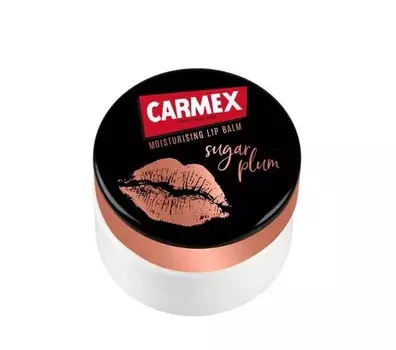 CARMEX Бальзам для губ с сахарной сливой SPF 15, в баночке / Ultra Moisturising Lip Balm Sugar Plum SPF 15 7,5 мл