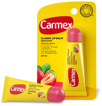 CARMEX Бальзам клубничный для губ SPF 15 (в тубе) 10 г