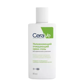 CERAVE Крем-гель очищающий увлажняющий для нормальной и сухой кожи лица и тела 88 мл